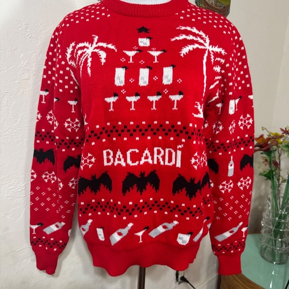 Livpassionately Bacardi Rum Ugly Christmas Holiday Sweater Halloween Men's Sz M - Picture 1 of 13